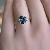 2.55CT OVAL PRECISION CUT MONTANA SAPPHIRE, MEDIUM BLUE WITH CEYLON, 9X7.2MM