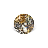 1.91CT ROUND PRECISION CUT MONTANA SAPPHIRE, PARTI MULTICOLOR TAN PEACH YELLOW WHITE, 7.23X4.91MM