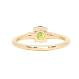 0.84ct Round Australian Parti Sapphire and Princess Cut Diamond Rapids Low Profile Ring in 14k Yellow Gold