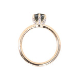 1.71ct Precision Cut Oval Montana Sapphire Diamond-studded Sea Star Solitaire in 14k Yellow Gold