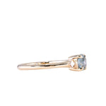 0.80ct Untreated Montana Sapphire and Princess Cut Diamond Rapids Low Profile Ring in 14k Yellow Gold