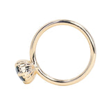 1.94ct Oval Precision Cut Untreated Blue Montana Sapphire Scallop Cup Solitaire in 14k Yellow Gold
