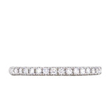 Straight Diamond Wedding Band - French Set Diamond Women's Wedding Band