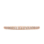 Straight Champagne Diamond French Set Wedding Band