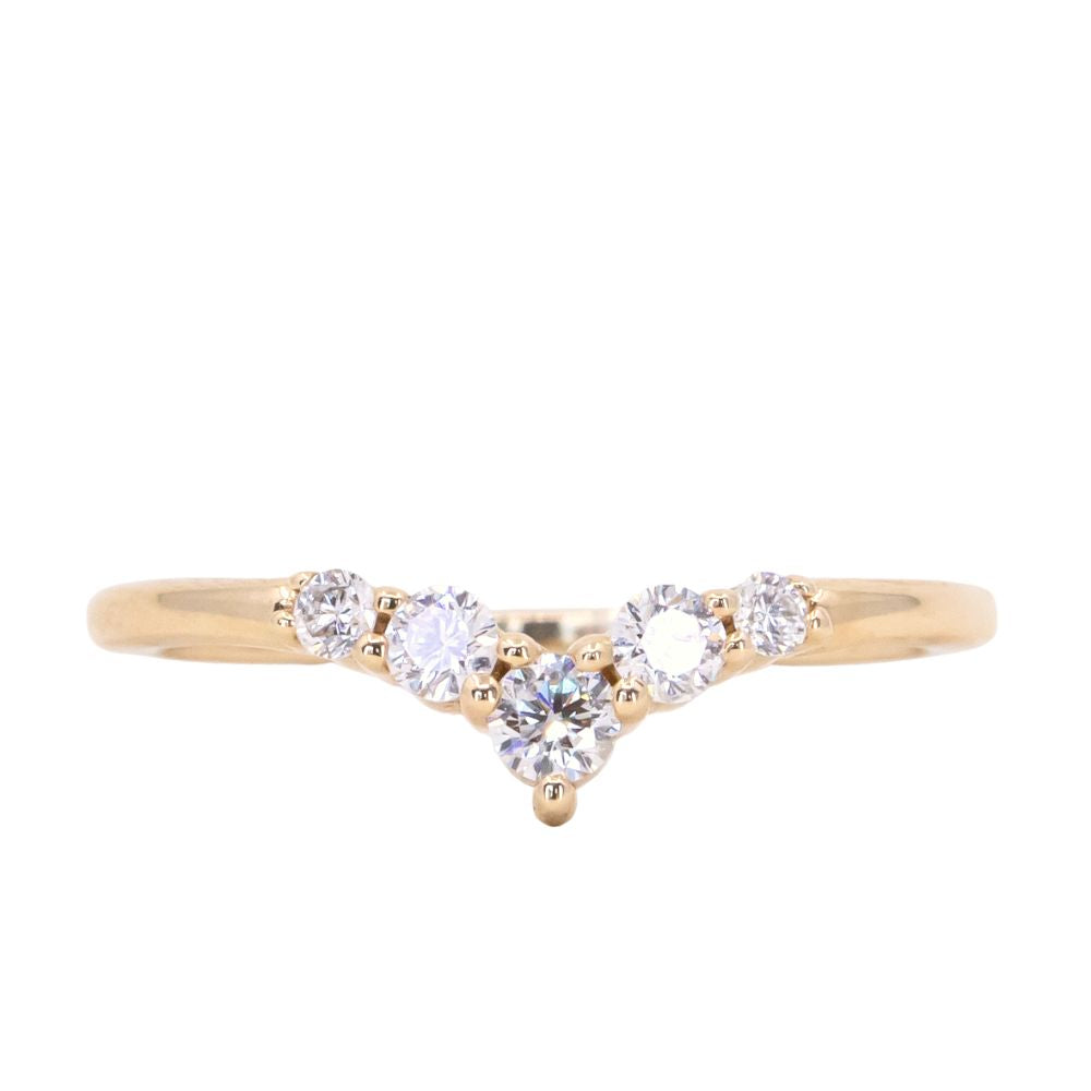 Petite Curved Tiara Diamond Band