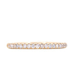 Straight Diamond Wedding Band - French Set Diamond Women's Wedding Band