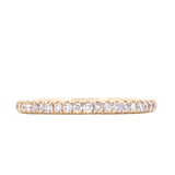 Straight Diamond Wedding Band - French Set Diamond Women's Wedding Band