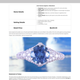 2.12ct Blue Montana Sapphire Diamond-Studded Tapered Solitaire in 14k White Gold