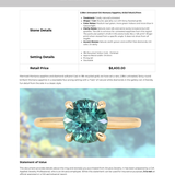 2.38ct Untreated GIA Round Montana Sapphire Four Prong Hidden Halo Solitaire in 18k Yellow Gold