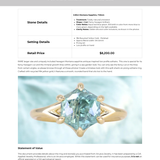 2.60ct Unheated Hexagon Montana Sapphire Low Profile Six Prong Split Shank Solitaire in 18k Yellow Gold