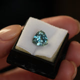 2.62CT GEO TRIANGLE MONTANA SAPPHIRE, GRAYISH BLUE, AGL CERTIFIED, 8.06X7.88MM,