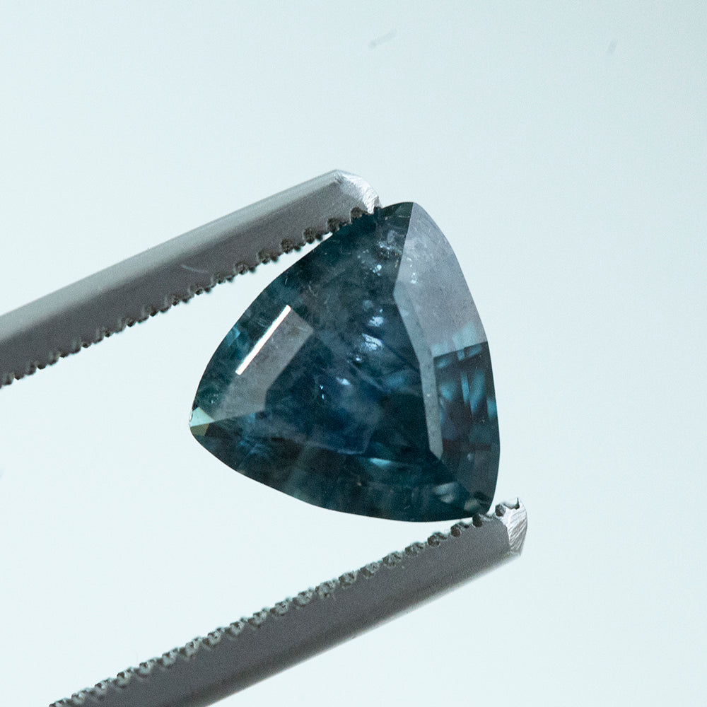 2.63CT TRILLION MONTANA SAPPHIRE, MEDIUM TEAL BLUE GREY, 8.51X8.51MM