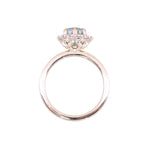 2.18ct"Old Mine Cushion" cut Silky Light Green Montana Sapphire Antique-Style Diamond Halo Ring in 14k Yellow Gold