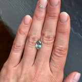 2.54CT MOVAL MONTANA SAPPHIRE, AQUA BLUE TEAL, 10.6X6.69X4.69MM, UNTREATED