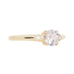 0.78ct Untreated Light Pink Montana Sapphire and Princess Cut Diamond Rapids Low Profile Ring in 14k Yellow Gold