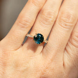 Hidden Halo Solitaire with Pavé Set Diamonds - Setting