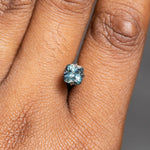 1.34CT CUSHION CUT MONTANA SAPPHIRE, SKY BLUE TEAL, 6.05X6.02X4.54MM, UNHEATED