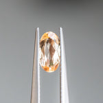 0.89CT OVAL MONTANA SAPPHIRE, PEACH, 8X4.5X2.79MM