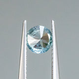 0.76CT ROUND BRILLIANT MONTANA SAPPHIRE, SKY BLUE, 5.33X3.42MM