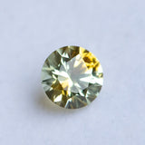 1.96CT ROUND BRILLIANT PRECISION CUT MONTANA SAPPHIRE, BICOLOR YELLOW ORANGE WHITE, 7.5MM