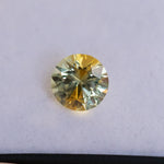 1.96CT ROUND BRILLIANT PRECISION CUT MONTANA SAPPHIRE, BICOLOR YELLOW ORANGE WHITE, 7.5MM