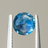 0.96CT ROUND OCEAN BLUE MONTANA SAPPHIRE, 6.00X3.9MM, HEATED