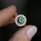 Bezel Set Diamond Halo, Stackable - Setting
