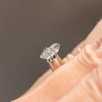 1.22CT EMERALD CUT MONTANA SAPPHIRE, ICEY BLUE GREY, 8X4.5X4MM