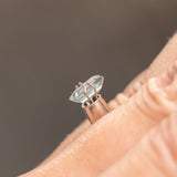 1.22CT EMERALD CUT MONTANA SAPPHIRE, ICEY BLUE GREY, 8X4.5X4MM