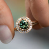 Bezel Set Diamond Halo, Stackable - Setting