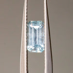 1.22CT EMERALD CUT MONTANA SAPPHIRE, ICEY BLUE GREY, 8X4.5X4MM