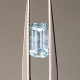 1.22CT EMERALD CUT MONTANA SAPPHIRE, ICEY BLUE GREY, 8X4.5X4MM