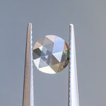 0.81CT ROUND ROSECUT MONTANA SAPPHIRE, ICEY LIGHT BLUE, 6.52X2.28MM