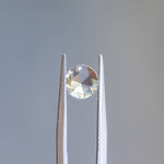 0.81CT ROUND ROSECUT MONTANA SAPPHIRE, ICEY LIGHT BLUE, 6.52X2.28MM