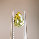 0.69CT PEAR MONTANA SAPPHIRE, PARTI LEMON LIME, 6.91X4.95X3.52MM