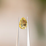 0.69CT PEAR MONTANA SAPPHIRE, PARTI LEMON LIME, 6.91X4.95X3.52MM