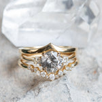 Round Diamond Three Stone Ring - Setting