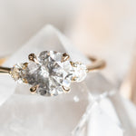 Round Diamond Three Stone Ring - Setting