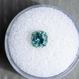 1.69CT SQUARE CUSHION MONTANA SAPPHIRE, TEAL BLUE GREEN, 6.50X4MM, UNTREATED