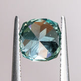 1.69CT SQUARE CUSHION MONTANA SAPPHIRE, TEAL BLUE GREEN, 6.50X4MM, UNTREATED