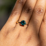 Plain Double Prong Evergreen Solitaire, Stackable - Setting