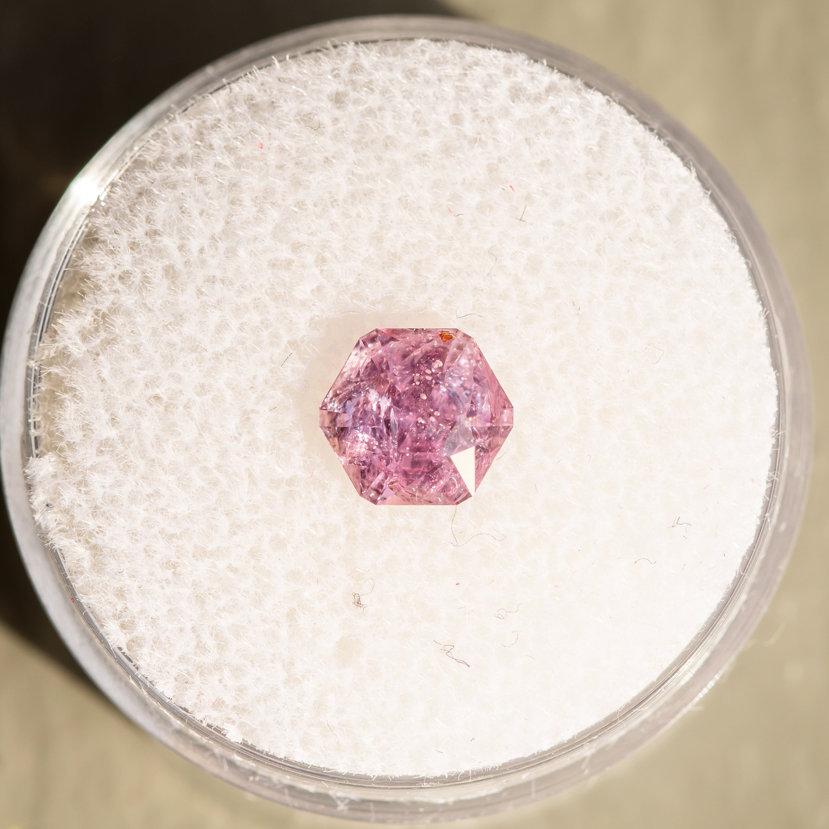 1.37CT Hexagon Montana Sapphire, Bright Raspberry Pink, 7.10x6.50x4.30MM, UNHEATED