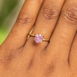 1.37CT Hexagon Montana Sapphire, Bright Raspberry Pink, 7.10x6.50x4.30MM, UNHEATED