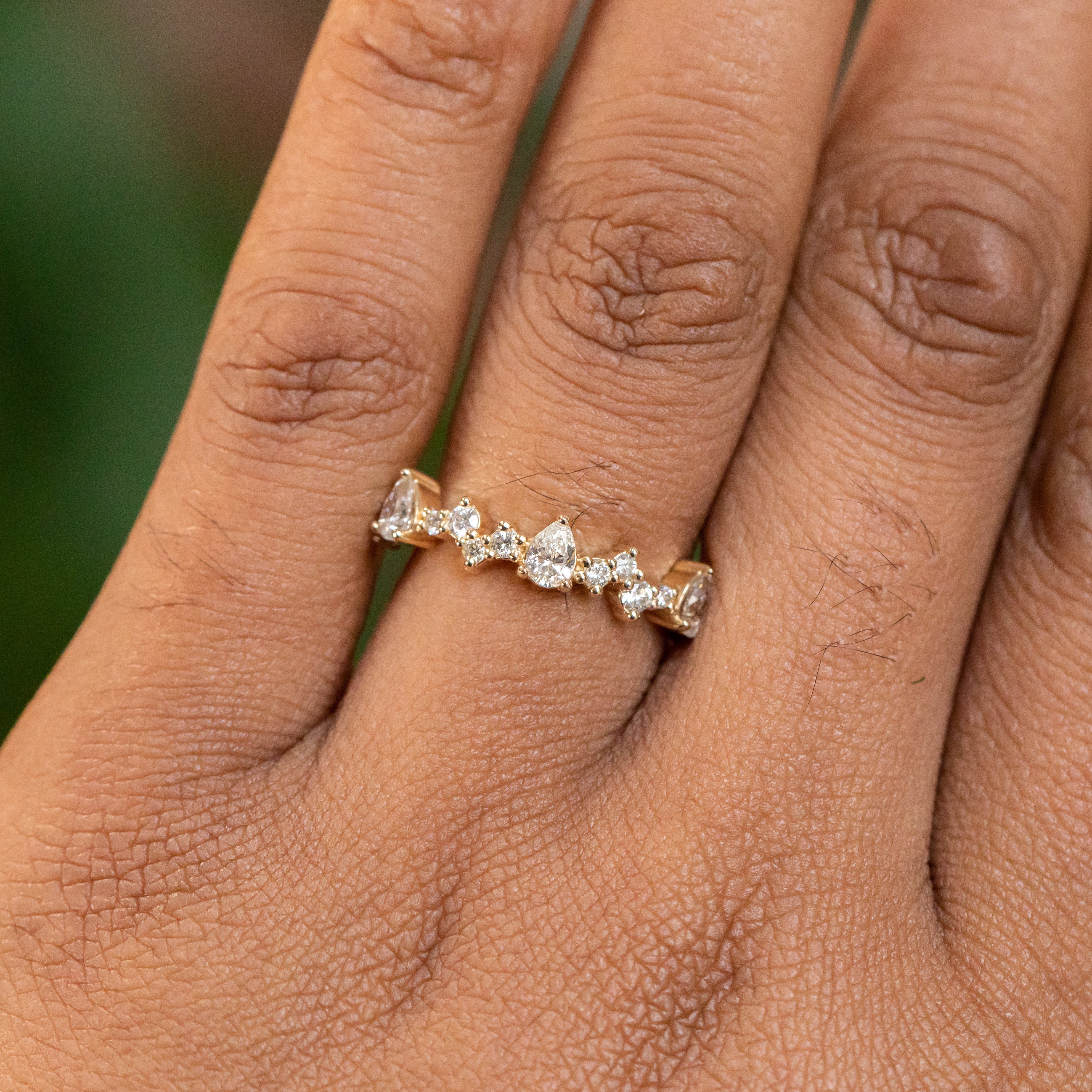 Pear Diamond Band