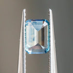 1.36CT EMERALD CUT MONTANA SAPPHIRE, BLUE, 6.6X4.9MM