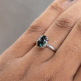 Plain Double Prong Evergreen Solitaire, Stackable - Setting