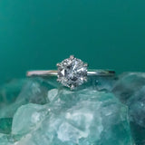 Skinny 6-Prong Solitaire - Setting