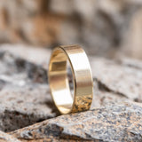 Flat Plain Men's Band 6mm - Wedding Band Recycled Gold - Gold Wedding band by Anueva Jewelry