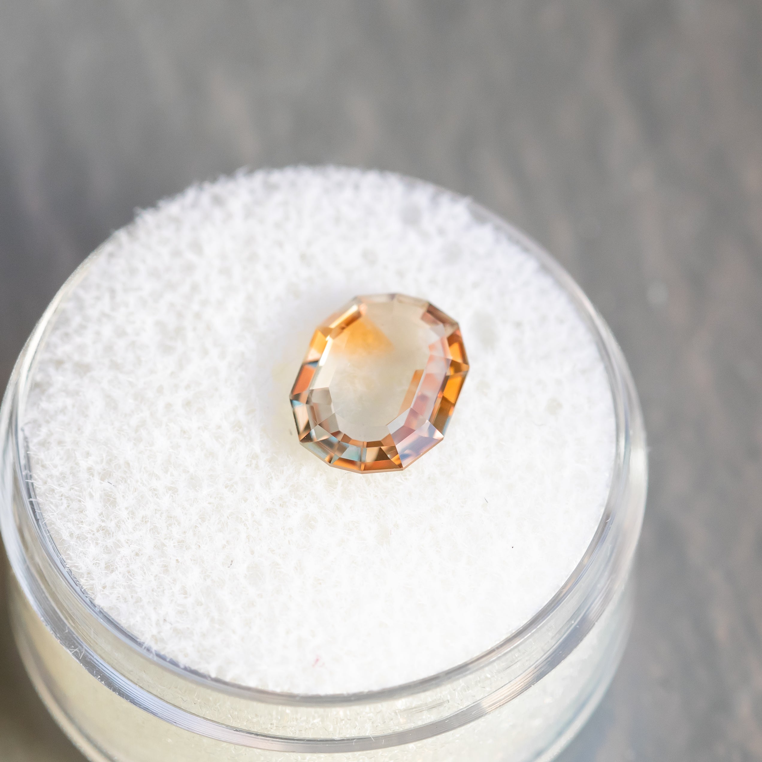 2.17CT PORTRAIT SAPPHIRE, SOFT PEACH WITH ORANGE GLOW INCLUSION, 9.75X7.45X2.73MM