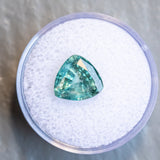 4.66CT TRILLION MONTANA SAPPHIRE, SILKY TEAL GREEN, 10.38X9.70X5.85MM, UNHEATED